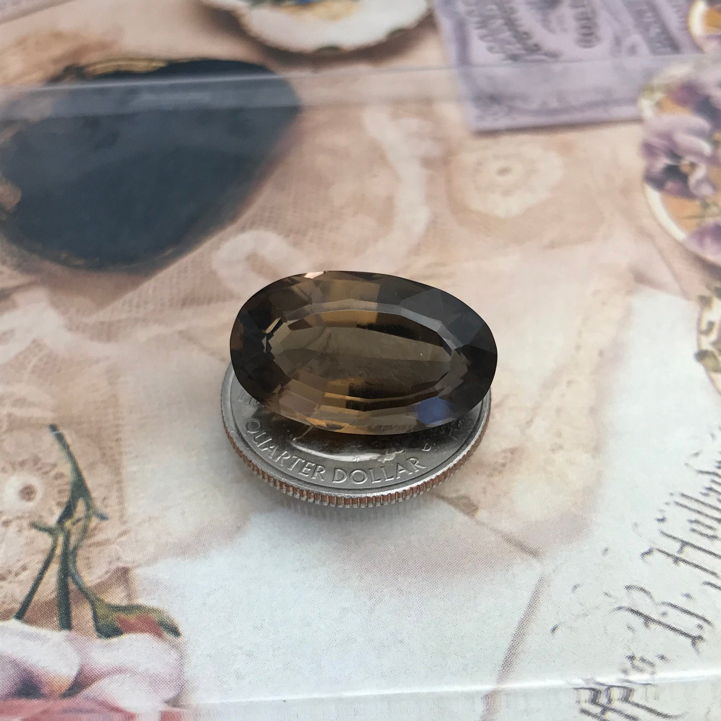 Large Smoky Quartz Gemstone Loose 18 carats 22.8x13.7mm Long Oval Cut Loose Stone Unmounted Gemstone Brown Gem