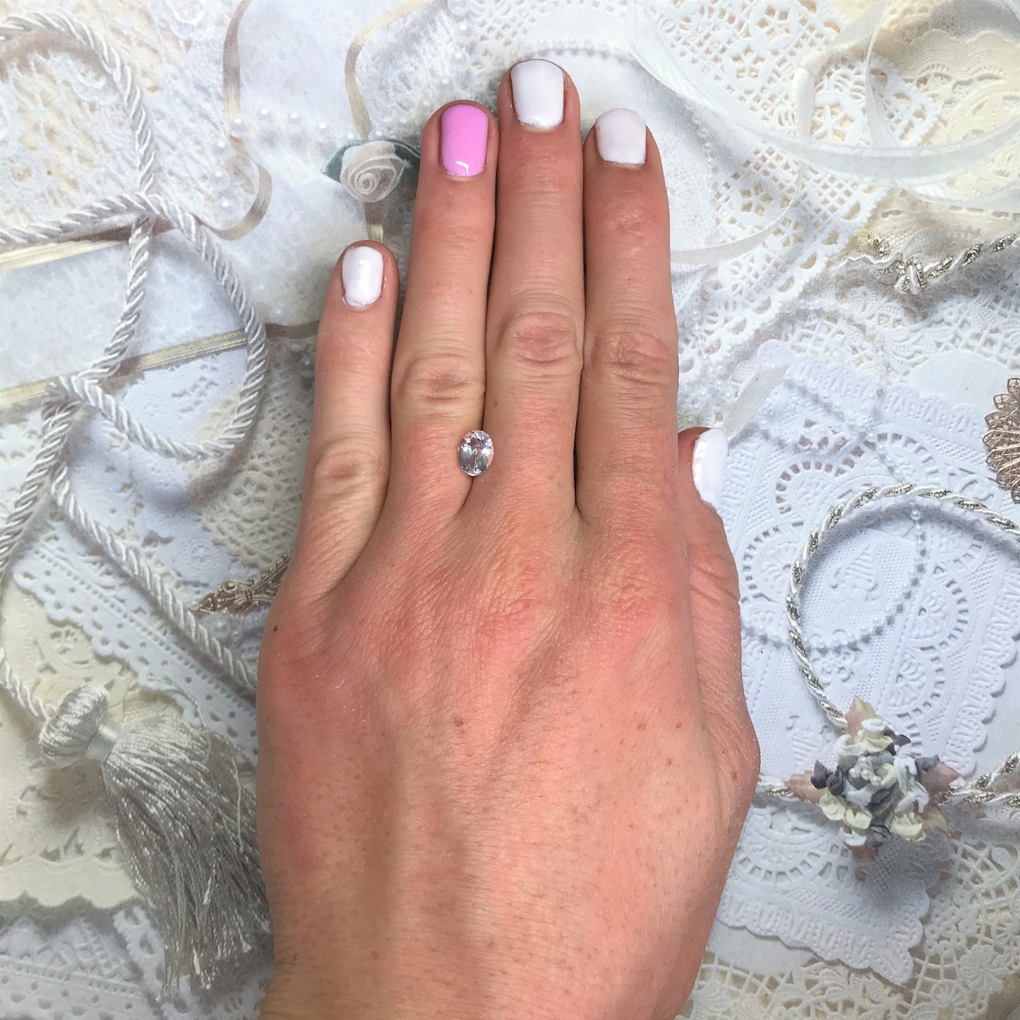 Light Purplish Pink Morganite 1.14 carats 8x6mm Oval Cut Morganite, Faceted Loose Beryl Unmounted Gemstone for Jewelry