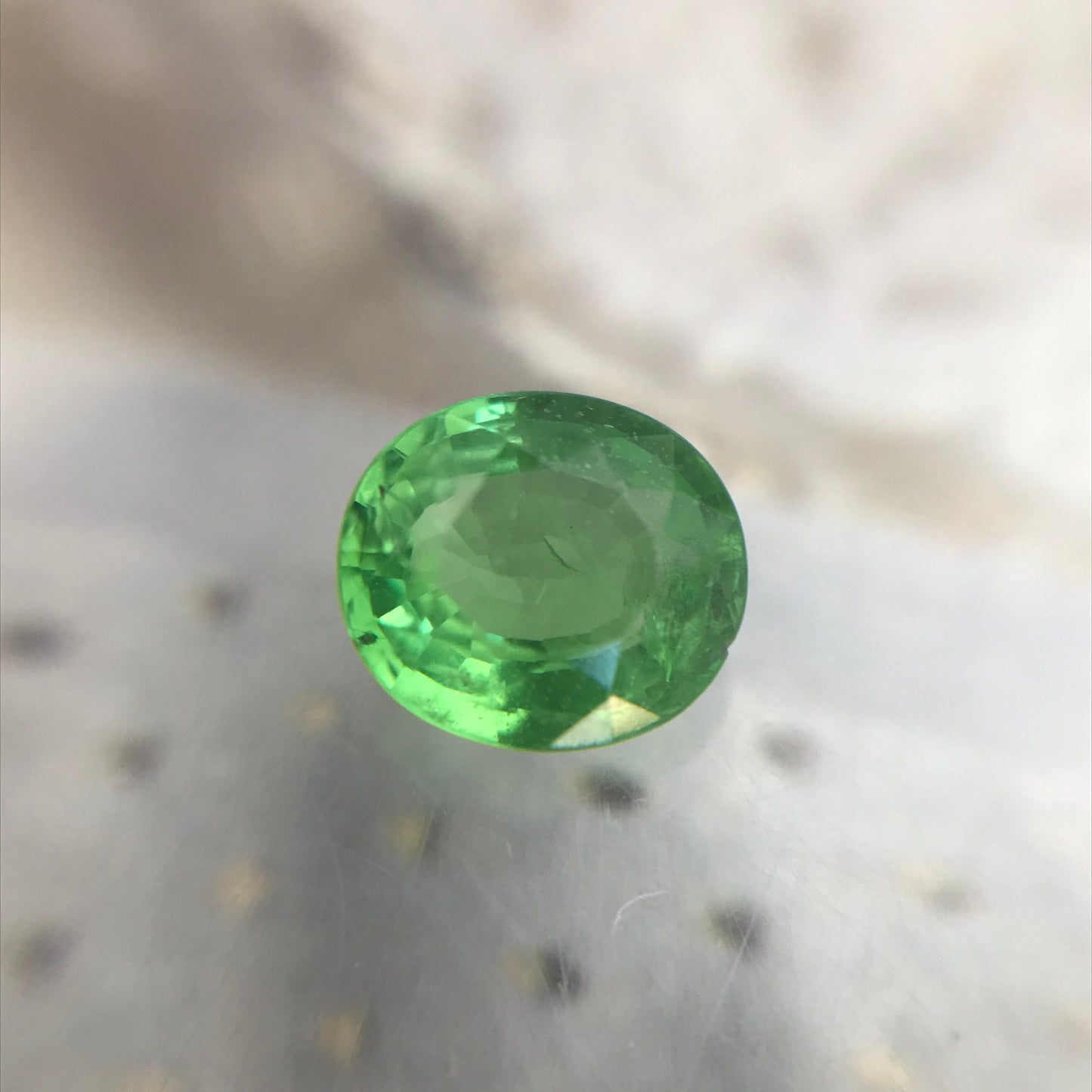 Natural Tsavorite Garnet 1.05 carats 6.6x6mm Faceted Oval Genuine Gemstone Unmounted Loose Gem Earth Mined Green Garnet