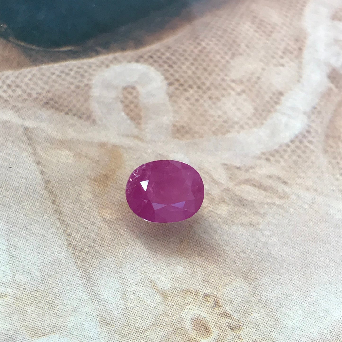 1.69 Carat Natural Ruby Low Heat 8x6mm Oval Loose Gemstone Faceted Gem Corundum Pink Red Beautiful July Birthstone Earth Mined