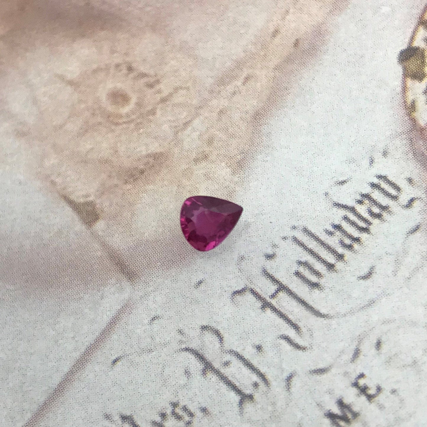 Natural Ruby 5x4mm Pear Cut No Heat Clarity Enhanced Gemstone Loose Faceted Corundum July Birthstone Treated Ruby