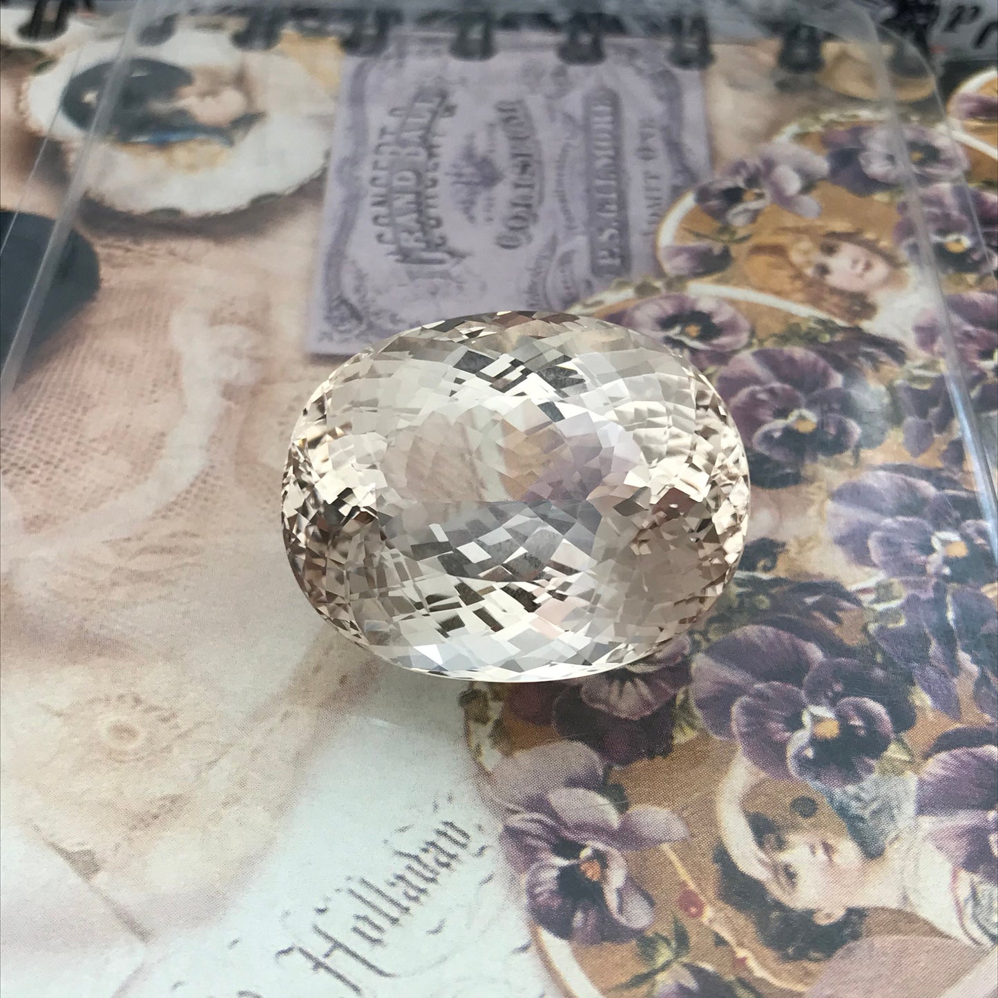 134 carat Natural Peach Topaz 33x26mm Oval Cut Faceted Gemstone Huge Gem Large Stone Loose Unmounted Topaz