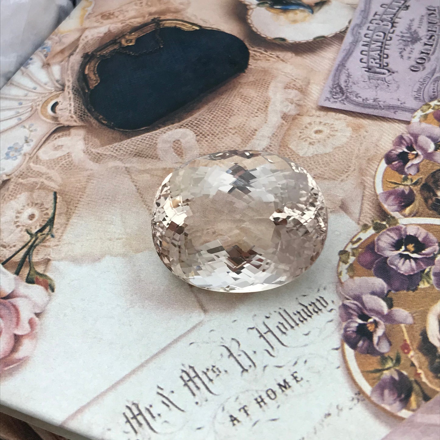 134 carat Natural Peach Topaz 33x26mm Oval Cut Faceted Gemstone Huge Gem Large Stone Loose Unmounted Topaz