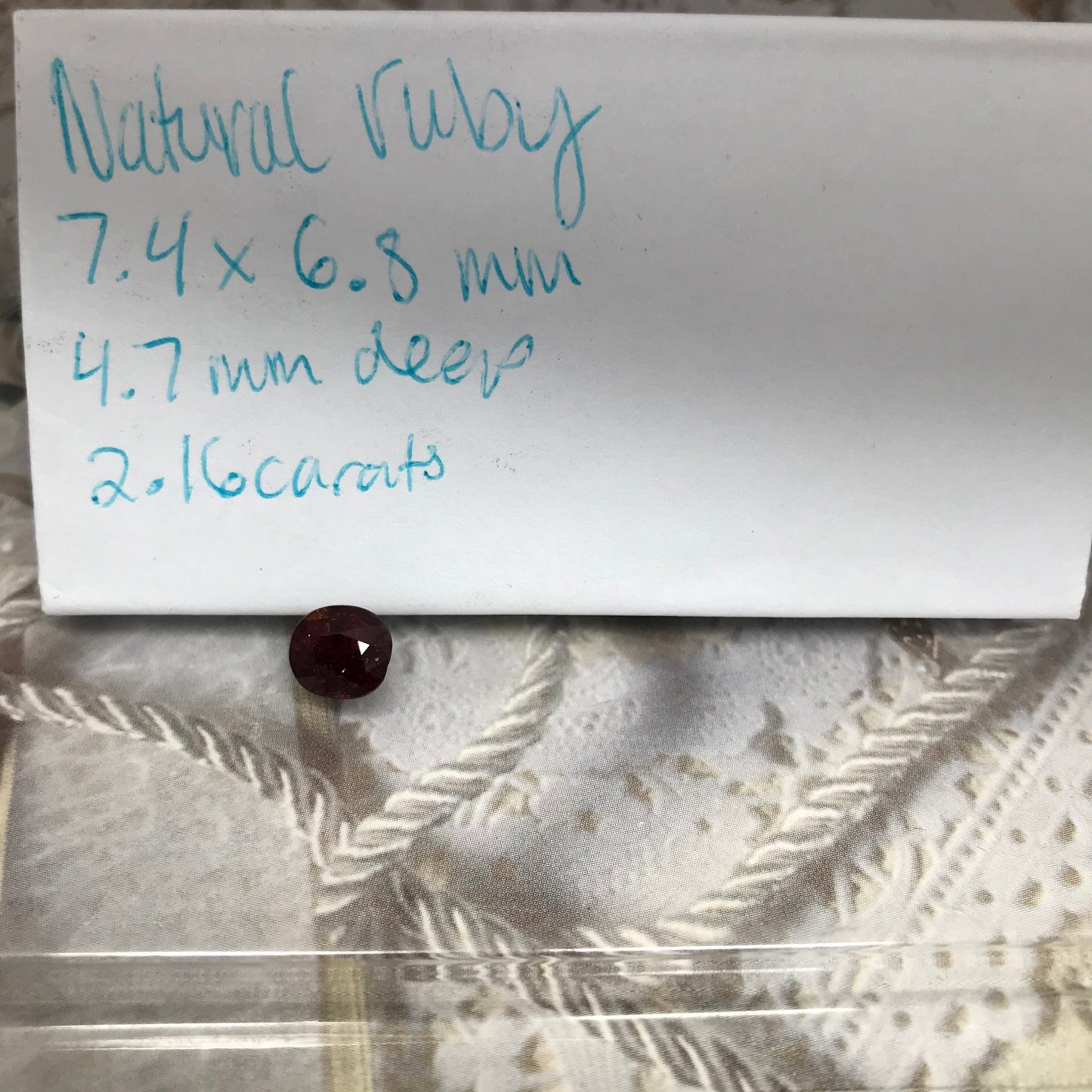 Natural Ruby Low Heat 2.16 Carat 7.4x6.8mm Loose Gemstone Faceted Gem Corundum Oval Cut Red Beautiful July Birthstone Earth Mined