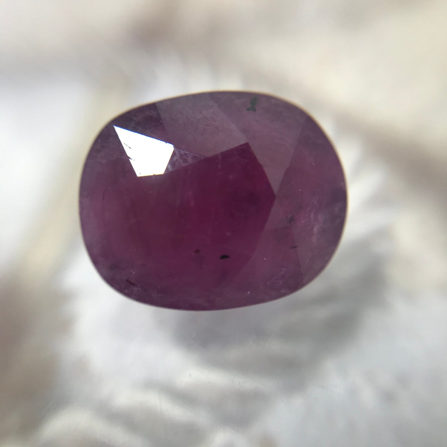Huge Natural Ruby Heated with Residues 7.14 Carat 12x10mm Oval Cut Gemstone Loose Faceted Corundum July Birthstone Treated Ruby