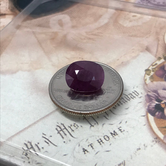 Huge Natural Ruby Heated with Residues 7.14 Carat 12x10mm Oval Cut Gemstone Loose Faceted Corundum July Birthstone Treated Ruby