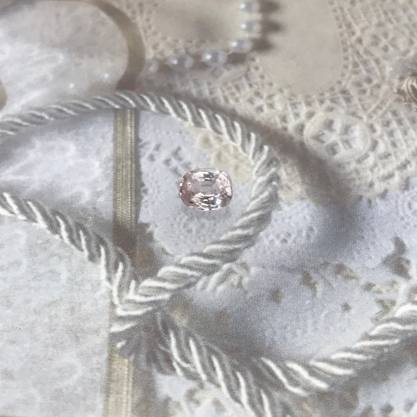 Natural Light Pink Sapphire 6.5x5.5mm 1.12 Carats Cushion Cut Corundum Faceted Loose Unmounted Gem, Earth Mined Sapphire