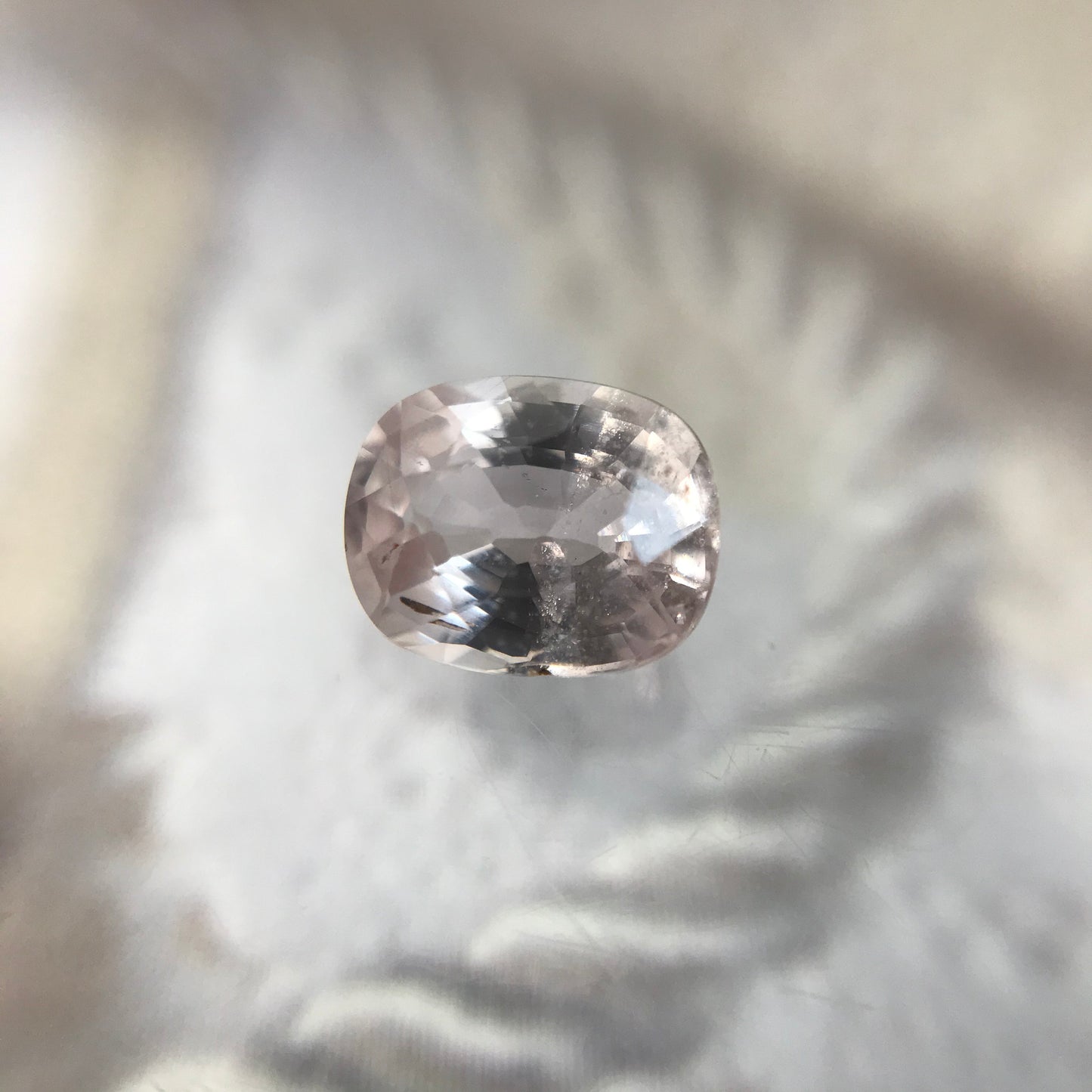 Natural Light Pink Sapphire 6.5x5.5mm 1.12 Carats Cushion Cut Corundum Faceted Loose Unmounted Gem, Earth Mined Sapphire