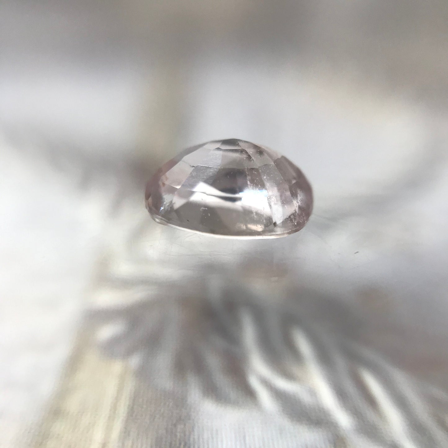 Natural Light Pink Sapphire 6.5x5.5mm 1.12 Carats Cushion Cut Corundum Faceted Loose Unmounted Gem, Earth Mined Sapphire