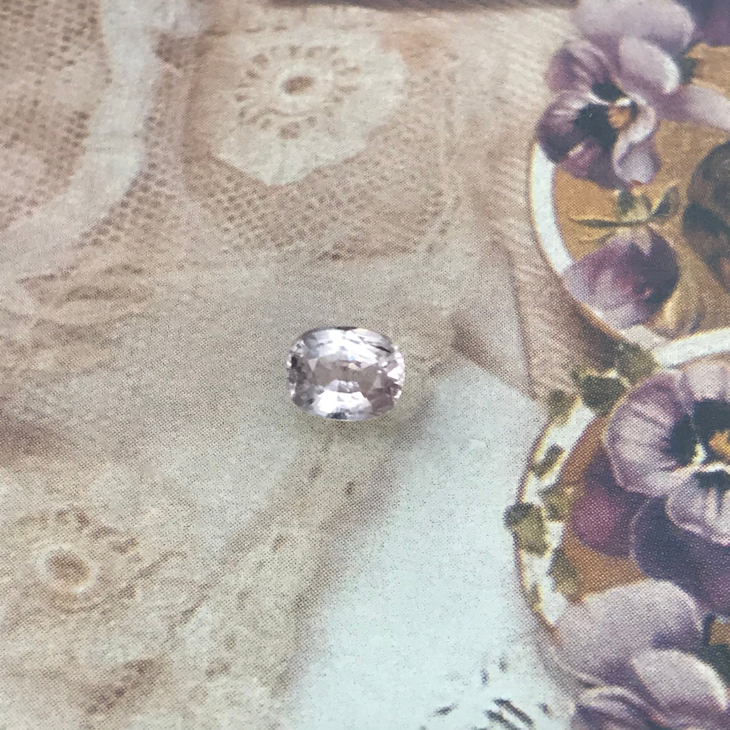 Natural Light Pink Sapphire 6.5x5.5mm 1.12 Carats Cushion Cut Corundum Faceted Loose Unmounted Gem, Earth Mined Sapphire