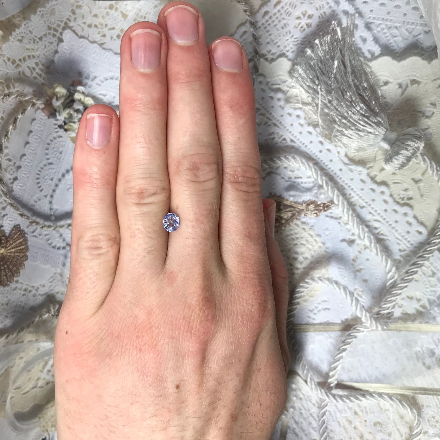 0.83 carat Untreated Natural Bluish Purple Sapphire 6x5mm Oval Cut Loose Faceted Stone