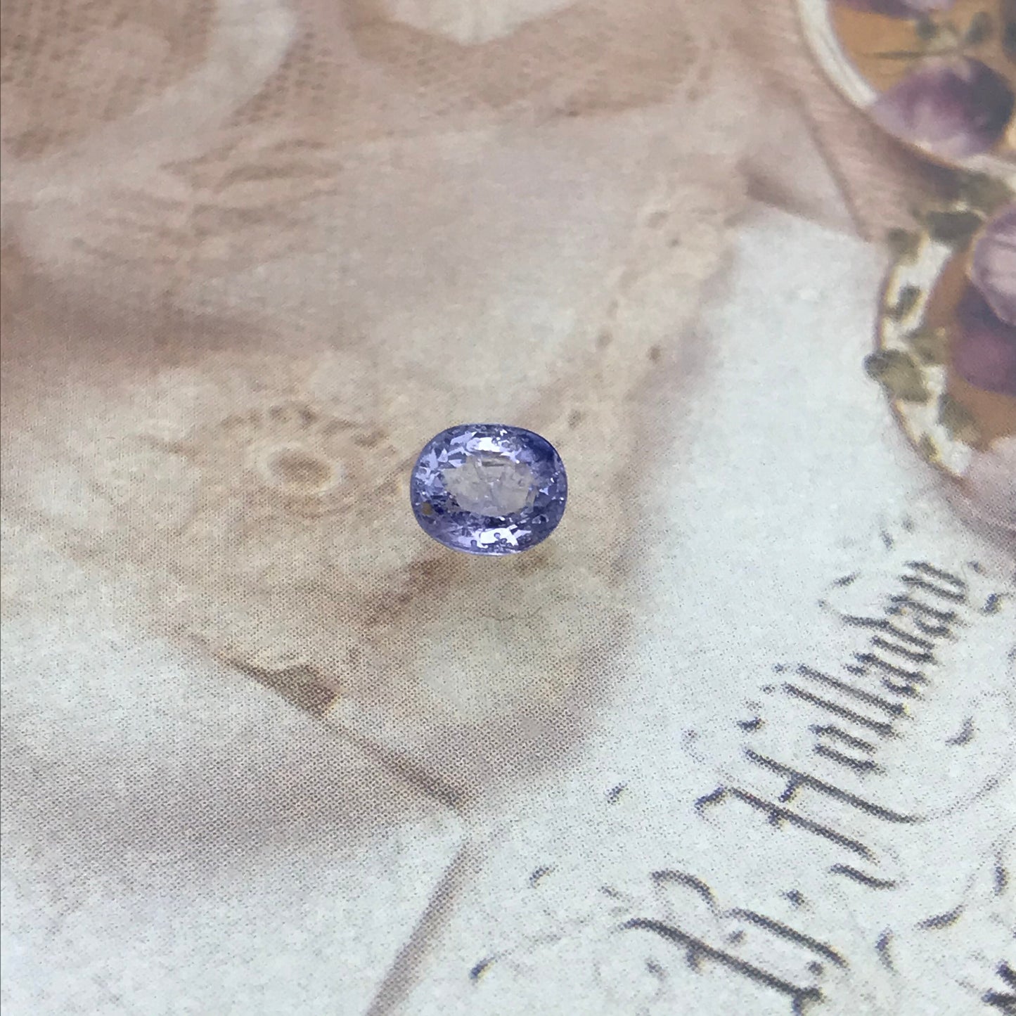 0.83 carat Untreated Natural Bluish Purple Sapphire 6x5mm Oval Cut Loose Faceted Stone