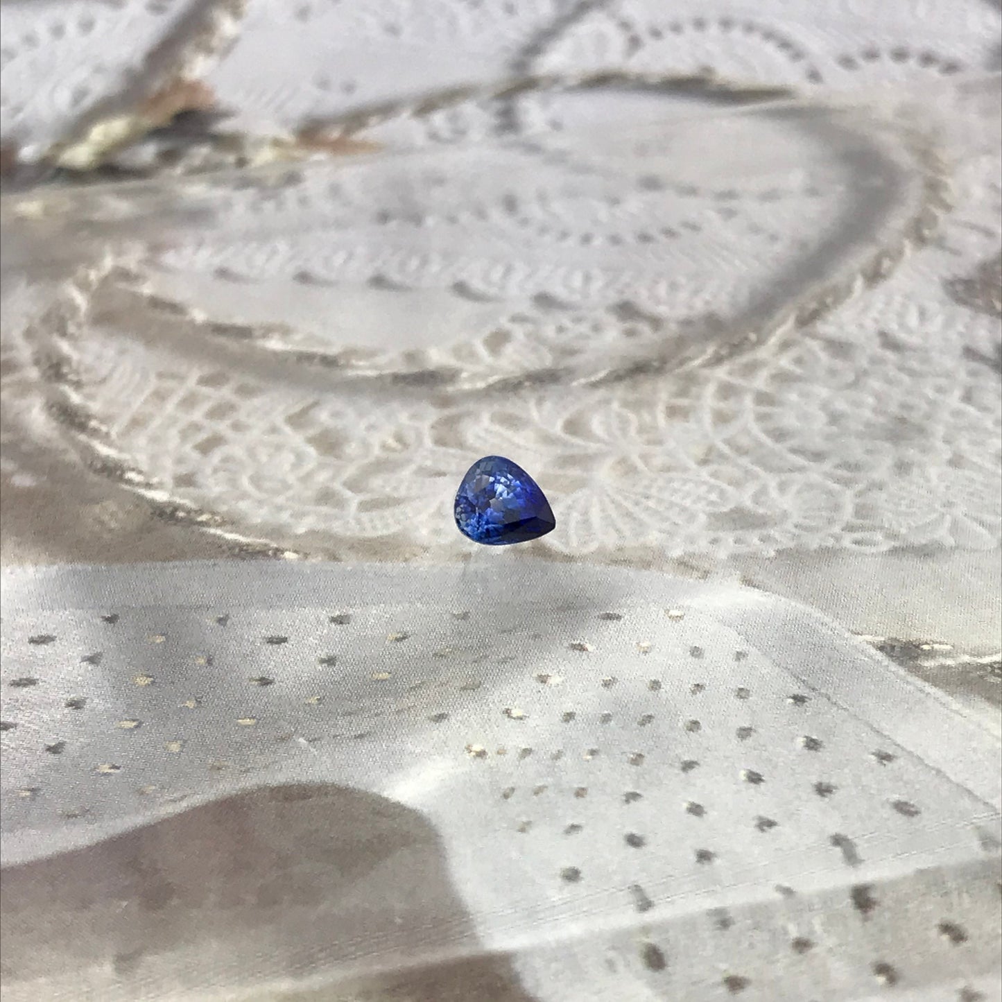 Natural Blue Sapphire 0.68 Carat 5x4.4mm Pear Corundum Unmounted Gem Faceted Loose Gemstone
