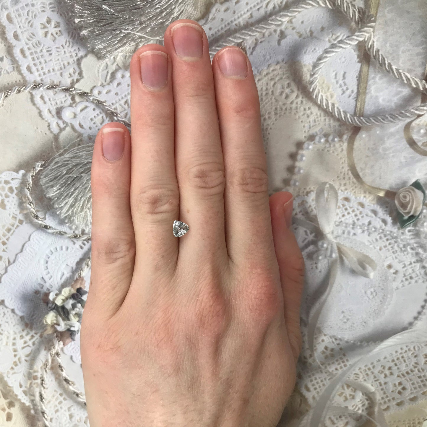 Natural Light Color Sapphire 0.80 carat 5.6 x 5.7 mm Fat Pear Cut, Faceted Loose Gemstone Very Light Unmounted Gem