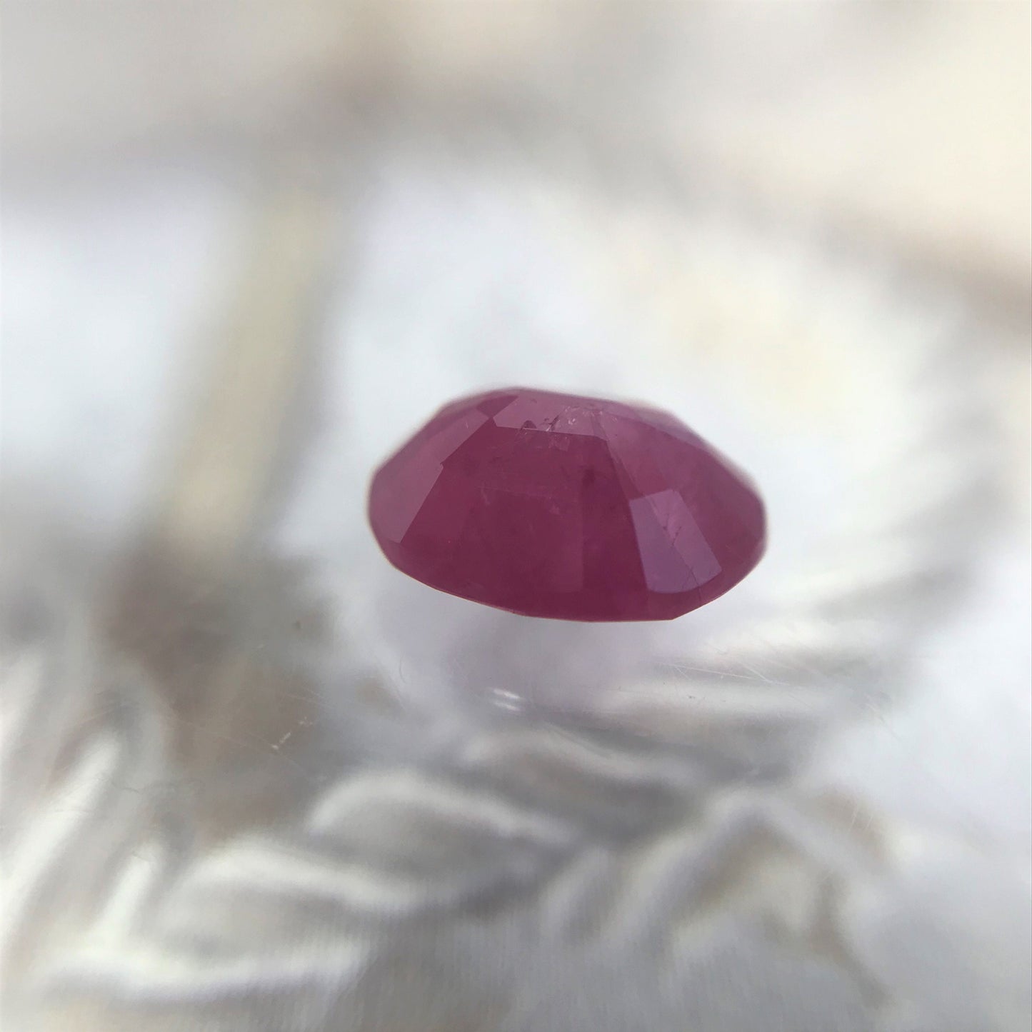 1.69 Carat Natural Ruby Low Heat 8x6mm Oval Loose Gemstone Faceted Gem Corundum Pink Red Beautiful July Birthstone Earth Mined