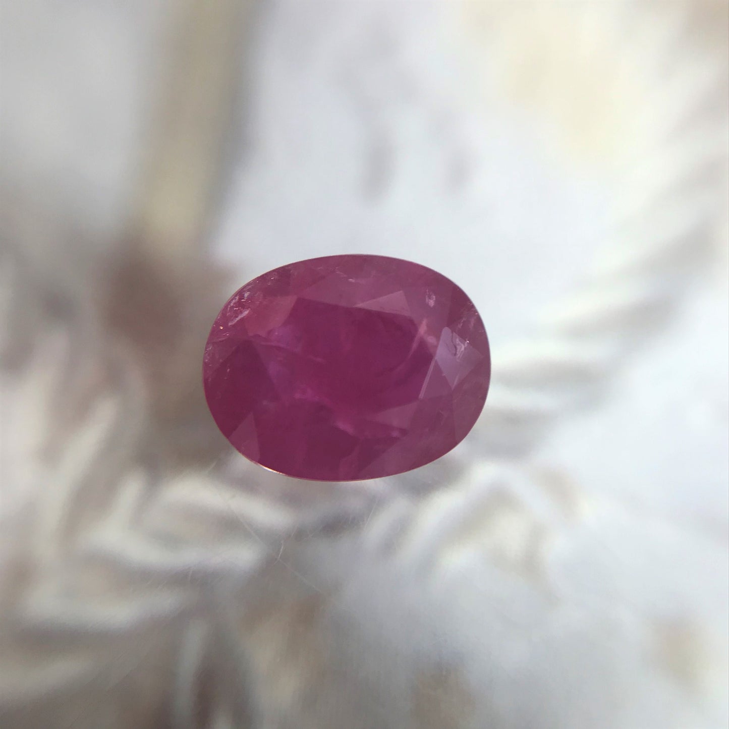 1.69 Carat Natural Ruby Low Heat 8x6mm Oval Loose Gemstone Faceted Gem Corundum Pink Red Beautiful July Birthstone Earth Mined