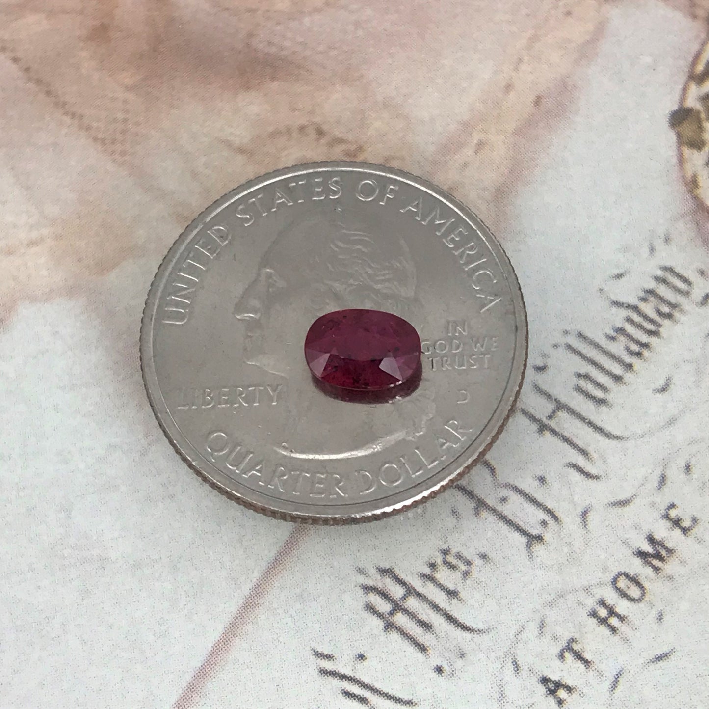7x5mm Natural Ruby Heated with Residues 0.86 Carat Oval Cut Gemstone Loose Faceted Corundum July Birthstone Treated Ruby