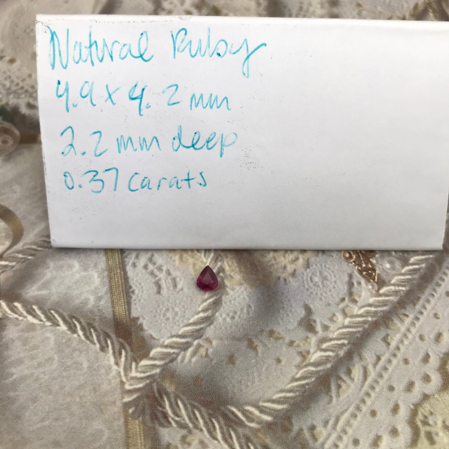 Natural Ruby 5x4mm Pear Cut No Heat Clarity Enhanced Gemstone Loose Faceted Corundum July Birthstone Treated Ruby