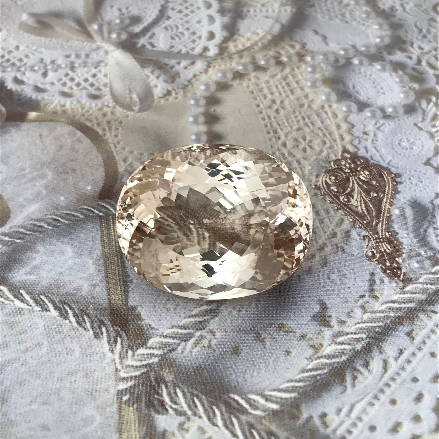 134 carat Natural Peach Topaz 33x26mm Oval Cut Faceted Gemstone Huge Gem Large Stone Loose Unmounted Topaz