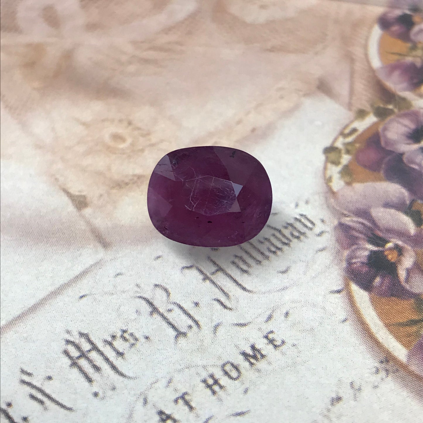 Huge Natural Ruby Heated with Residues 7.14 Carat 12x10mm Oval Cut Gemstone Loose Faceted Corundum July Birthstone Treated Ruby