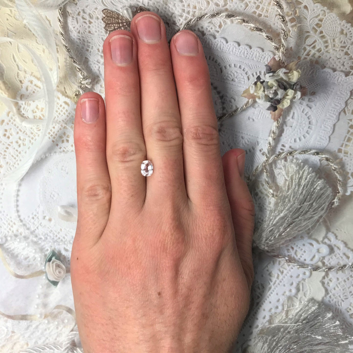 Natural Light Pink Sapphire 6.5x5.5mm 1.12 Carats Cushion Cut Corundum Faceted Loose Unmounted Gem, Earth Mined Sapphire