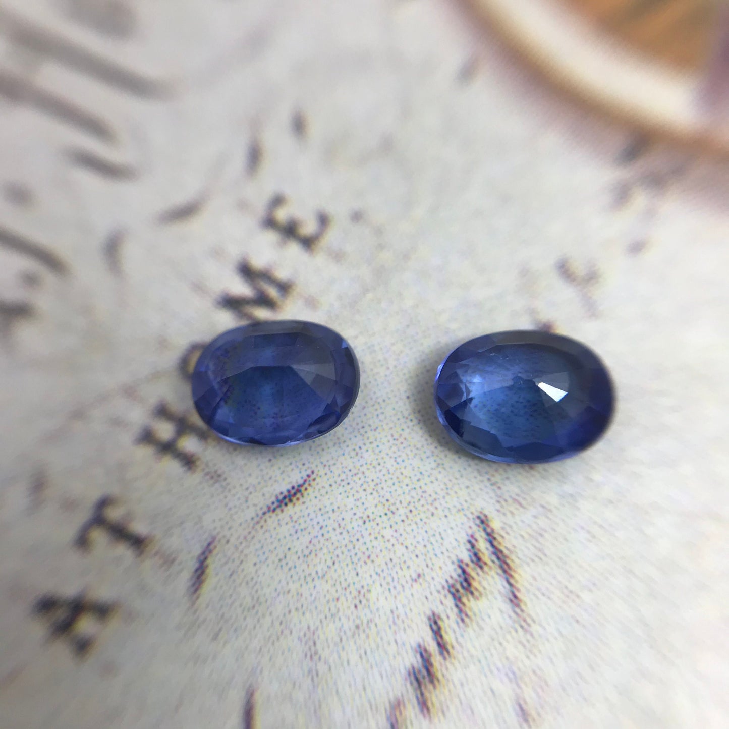 Pick one 5x4mm 2 Natural Blue Sapphires 0.41 ct each Loose Faceted Pair of Blue Corundum Oval Cut  Pretty Blue Matching