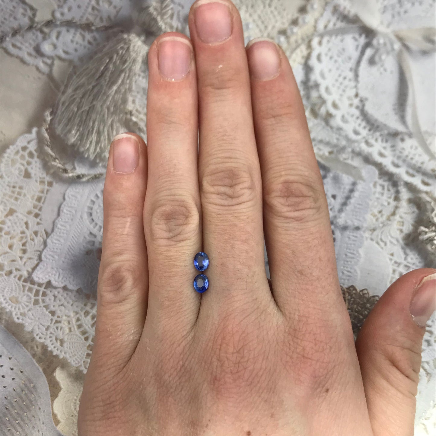 Pick one 5x4mm 2 Natural Blue Sapphires 0.41 ct each Loose Faceted Pair of Blue Corundum Oval Cut  Pretty Blue Matching