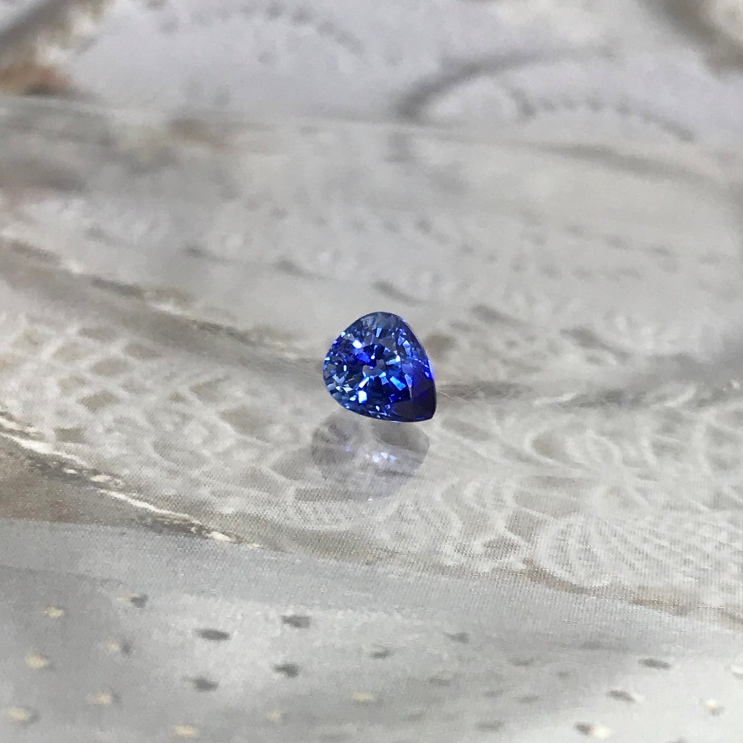 Natural Blue Sapphire 0.68 Carat 5x4.4mm Pear Corundum Unmounted Gem Faceted Loose Gemstone