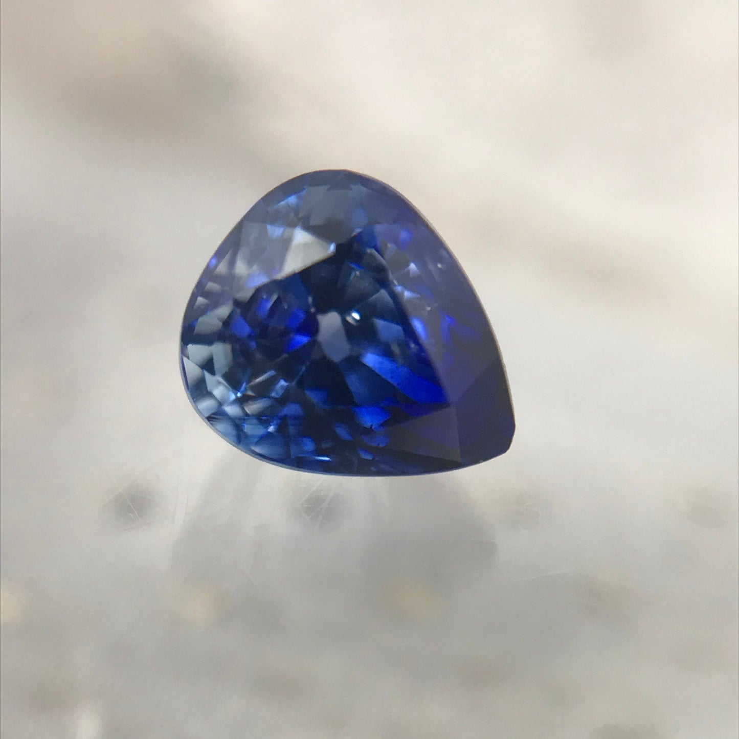 Natural Blue Sapphire 0.68 Carat 5x4.4mm Pear Corundum Unmounted Gem Faceted Loose Gemstone