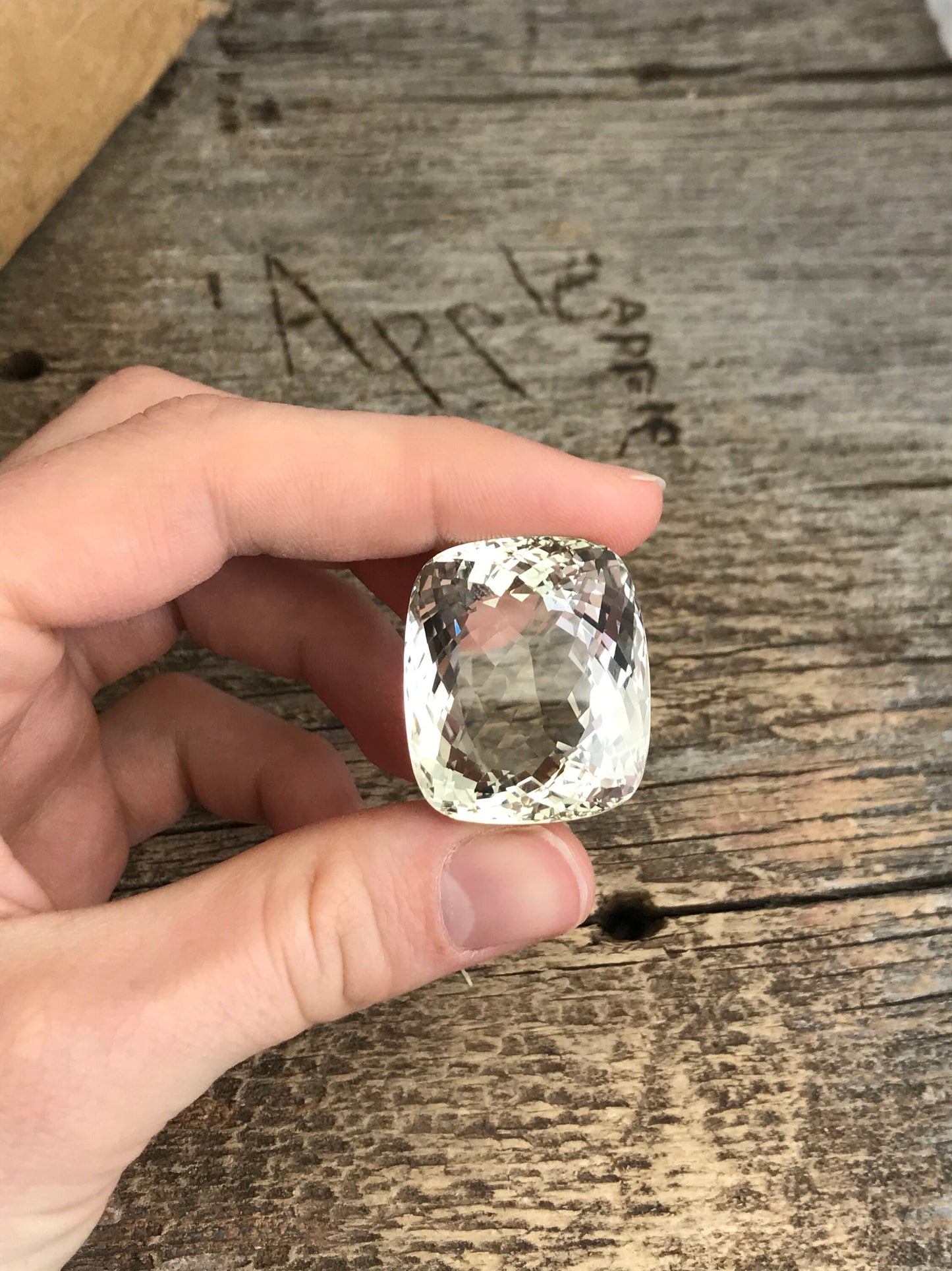 126 Carat Huge Natural Topaz 30x25mm Rectangle Cushion Cut Light Golden Yellow, Faceted Loose Unmounted Gemstone