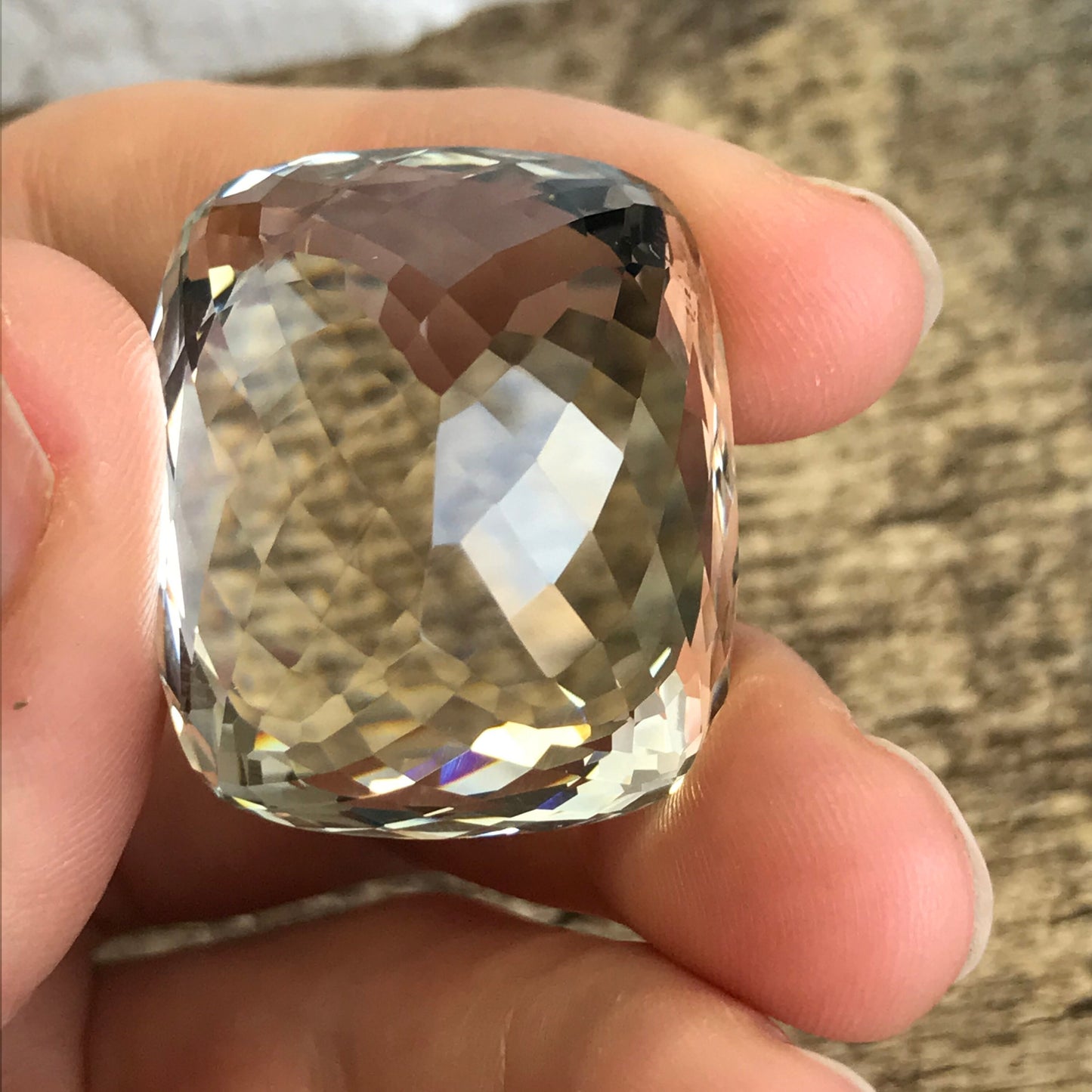 126 Carat Huge Natural Topaz 30x25mm Rectangle Cushion Cut Light Golden Yellow, Faceted Loose Unmounted Gemstone