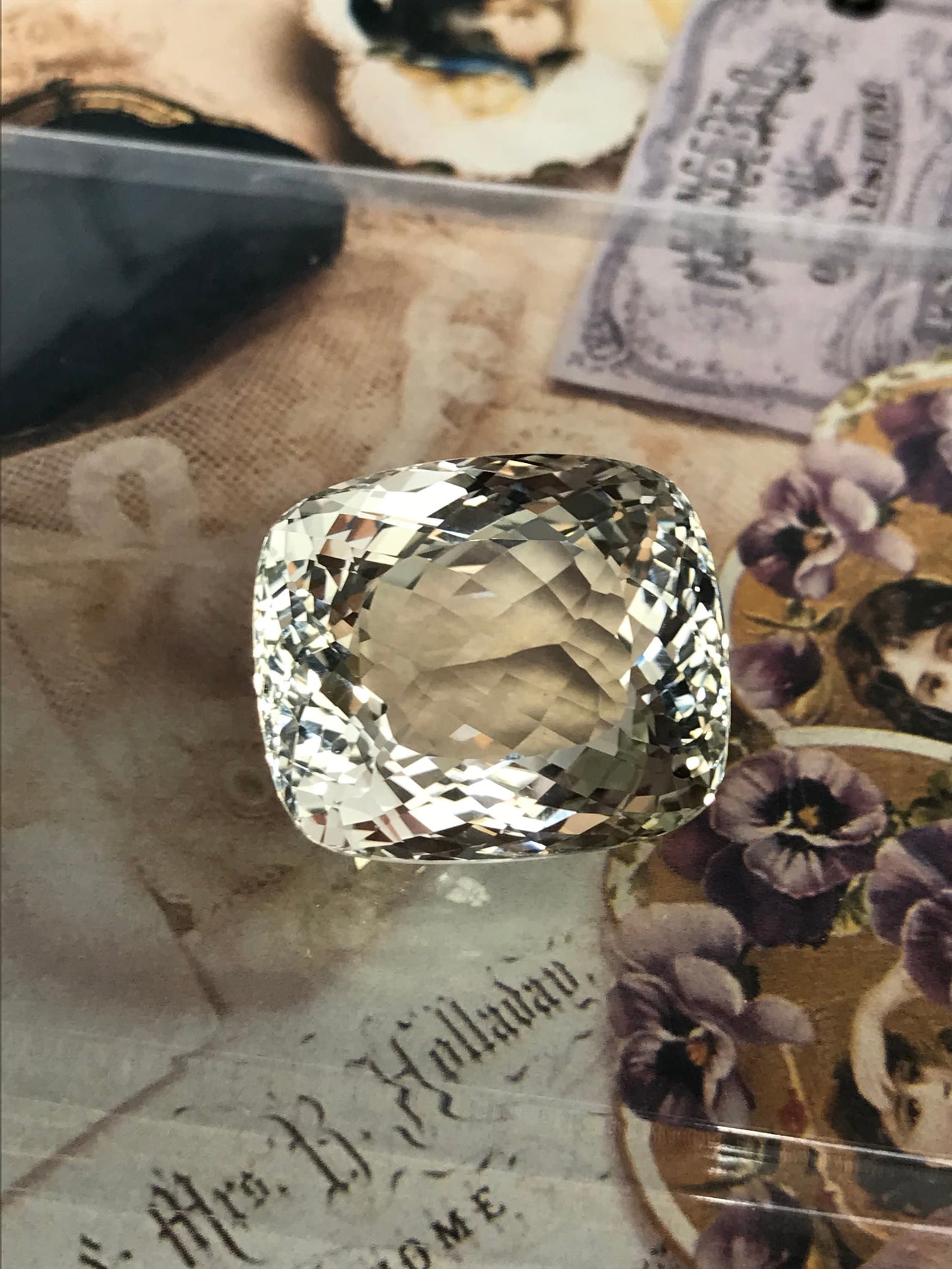 126 Carat Huge Natural Topaz 30x25mm Rectangle Cushion Cut Light Golden Yellow, Faceted Loose Unmounted Gemstone