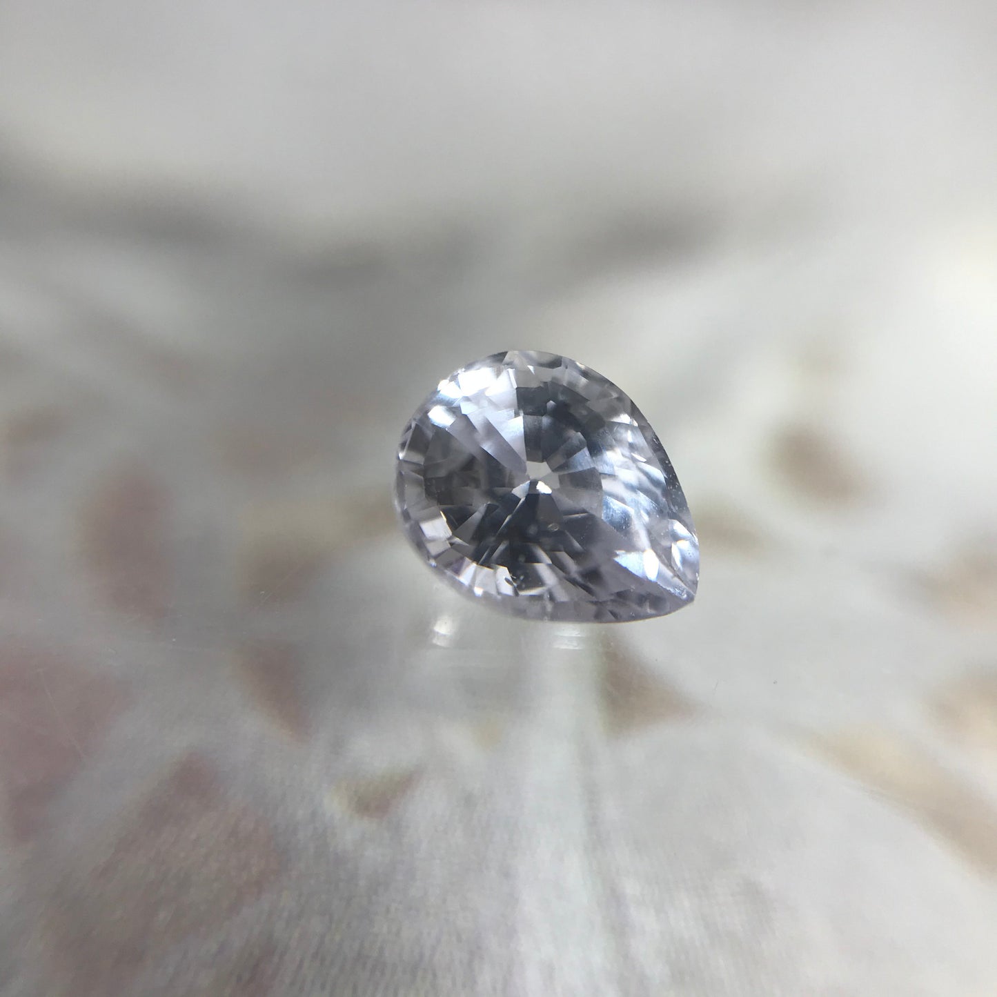 0.71 carat Lavender Natural Sapphire 5.7x4.5 mm Pear Cut, Faceted Loose Gemstone Light Purple Unmounted Gem