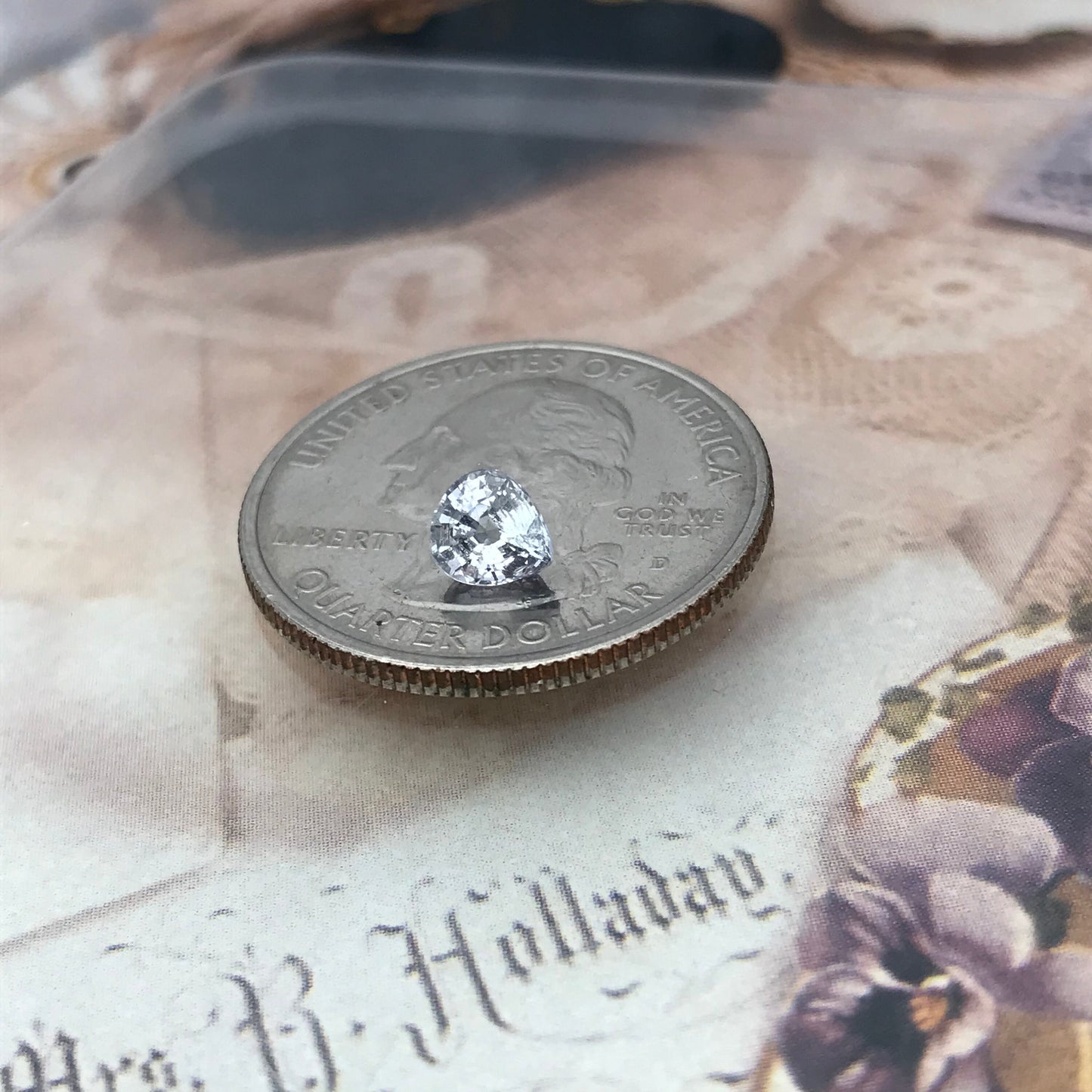 Natural Purple Gray Sapphire 0.77 carat 5.5 x 5 mm Pear Cut, Faceted Loose Gemstone Light Purple Unmounted Gem