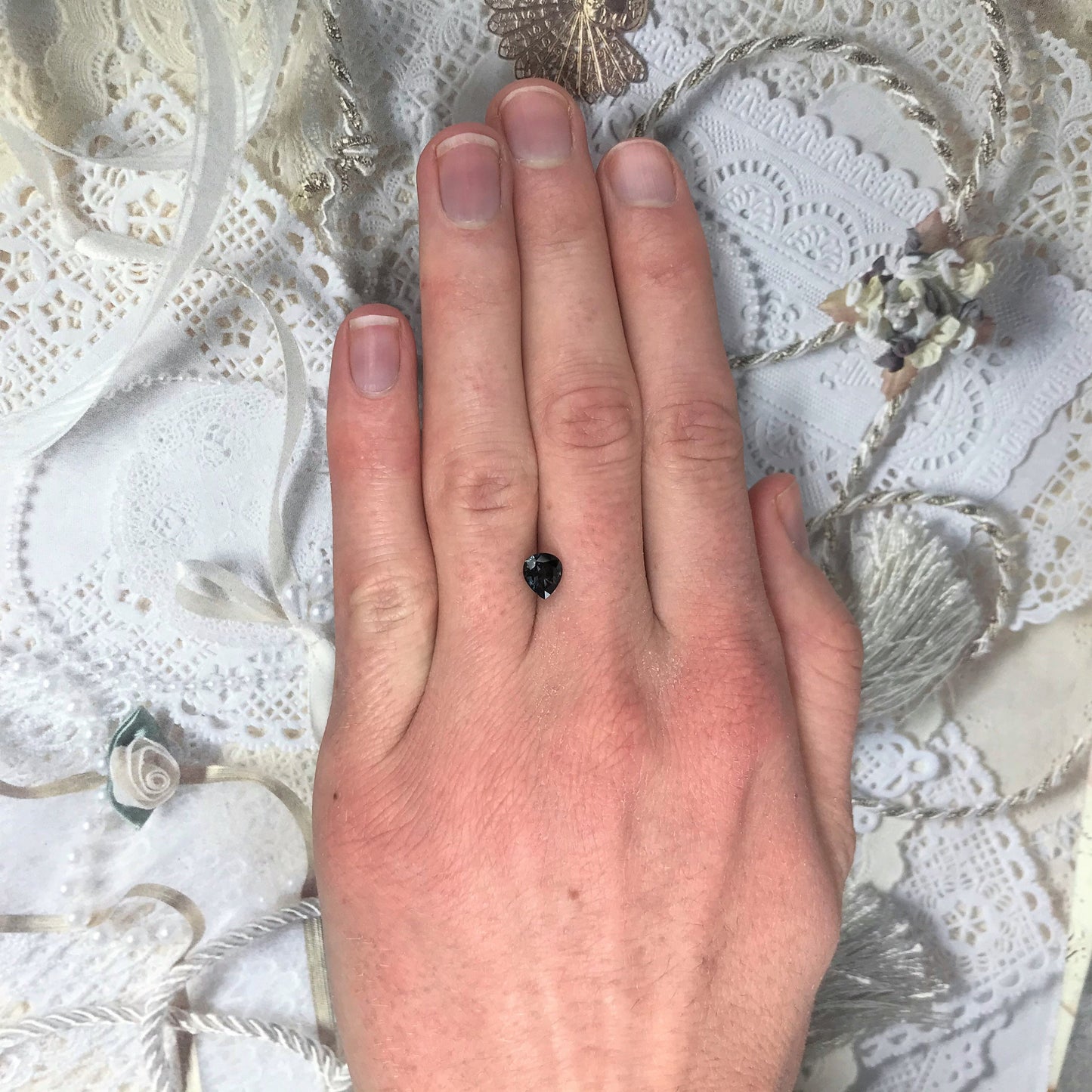 Natural Purple Blue Sapphire 1.16 carat 6.5 x 5.7 mm Pear Cut, Faceted Loose Gemstone Purple Violet Unmounted Gem