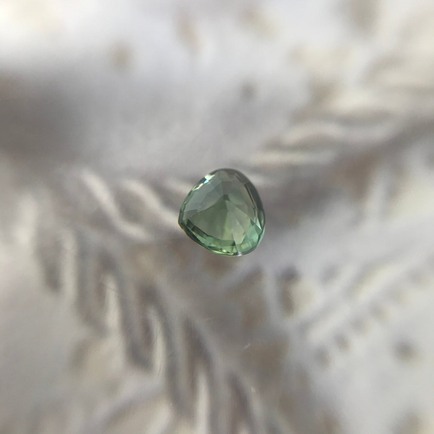 0.50 carat Natural Sapphire 4.7x4.5mm Fat Pear Cut Green Corundum Faceted Loose Unmounted Gemstone Earth Mined Genuine Stone