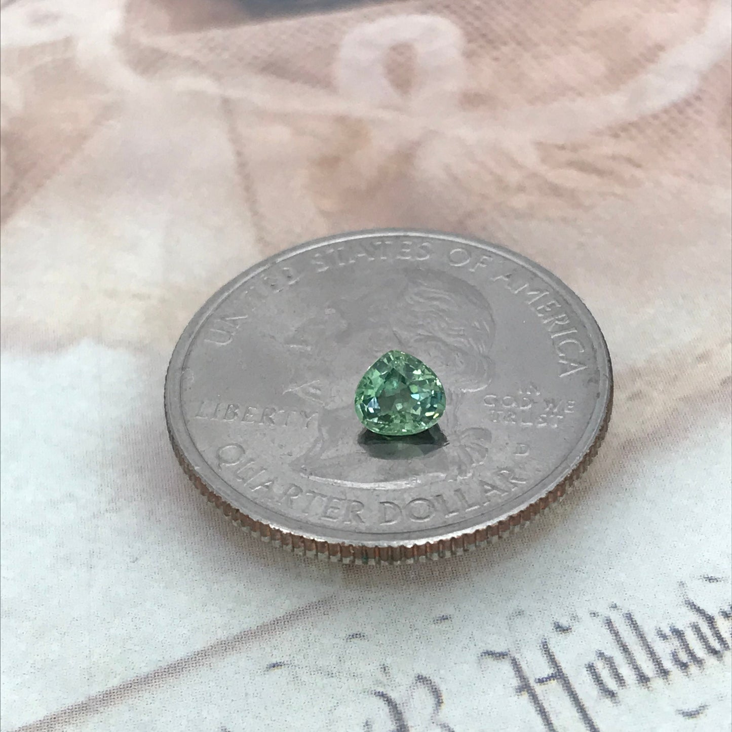 0.50 carat Natural Sapphire 4.7x4.5mm Fat Pear Cut Green Corundum Faceted Loose Unmounted Gemstone Earth Mined Genuine Stone