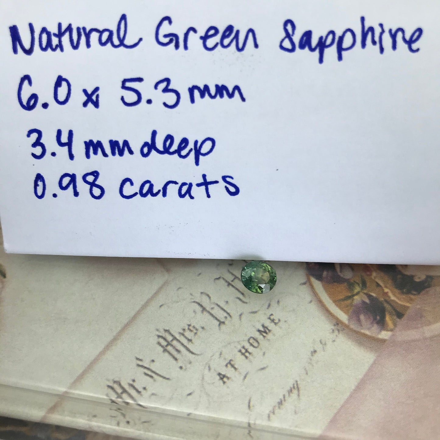 1 carat Natural Green Sapphire 6x5.3mm Oval Cut Corundum Faceted Loose Gemstone Stone Bluish Green