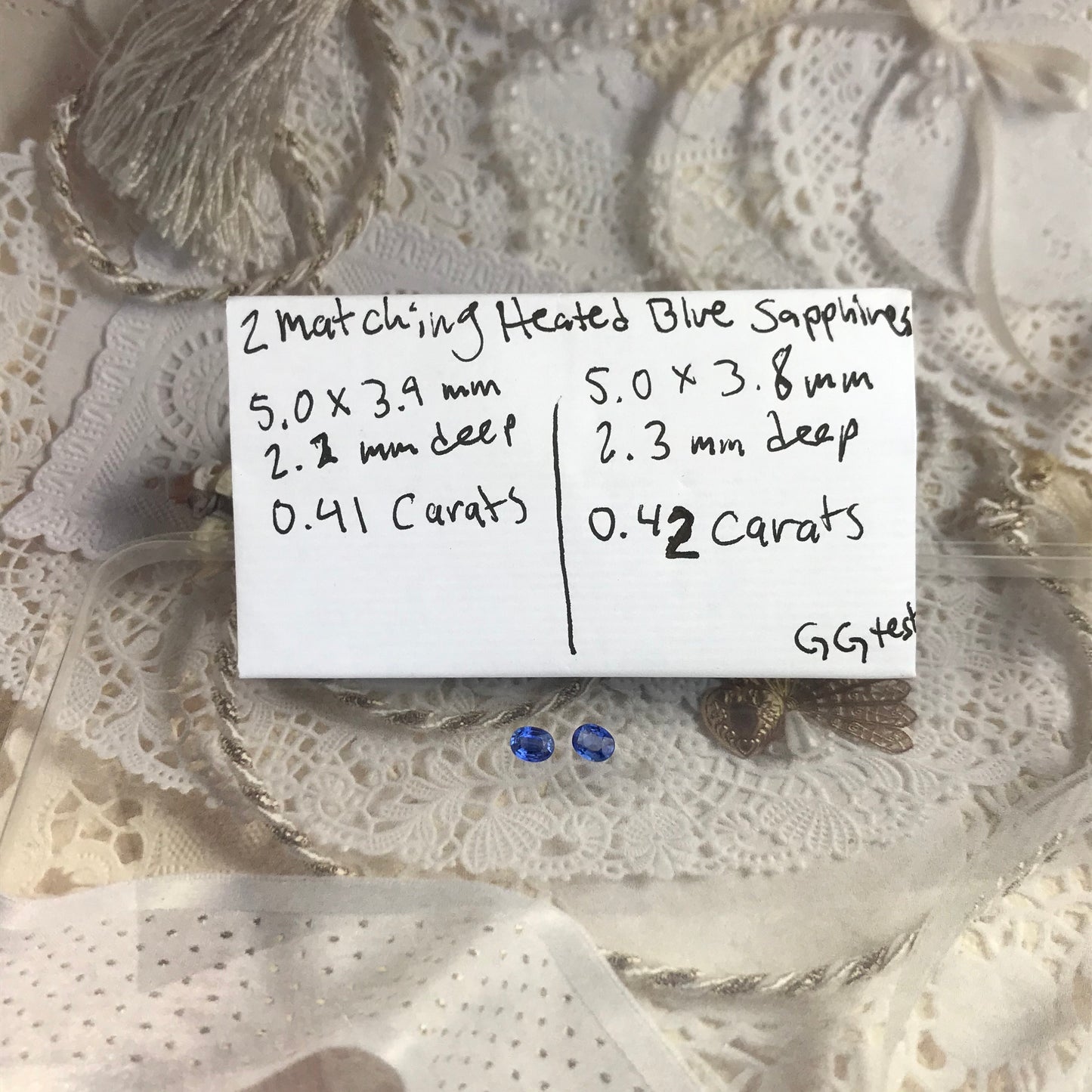 Pick one 5x4mm 2 Natural Blue Sapphires 0.41 ct each Loose Faceted Pair of Blue Corundum Oval Cut  Pretty Blue Matching