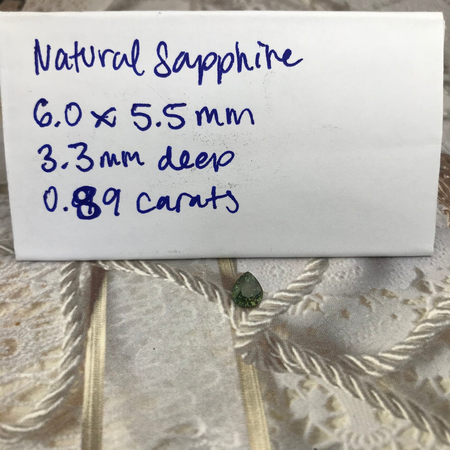 Natural Sapphire 6x5.5mm Fat Pear Cut 0.90 carat Green Blue Corundum Faceted Loose Unmounted Gemstone Earth Mined Genuine Stone