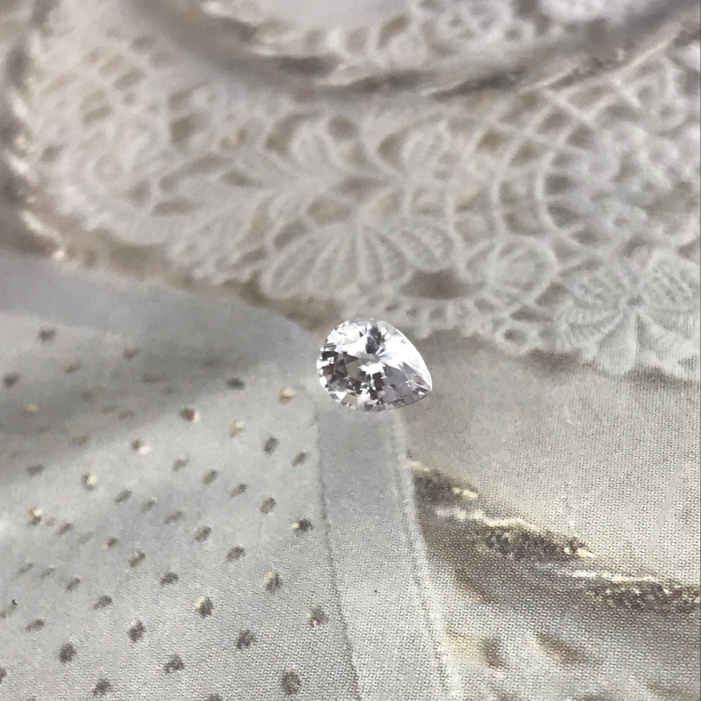 0.71 carat Lavender Natural Sapphire 5.7x4.5 mm Pear Cut, Faceted Loose Gemstone Light Purple Unmounted Gem