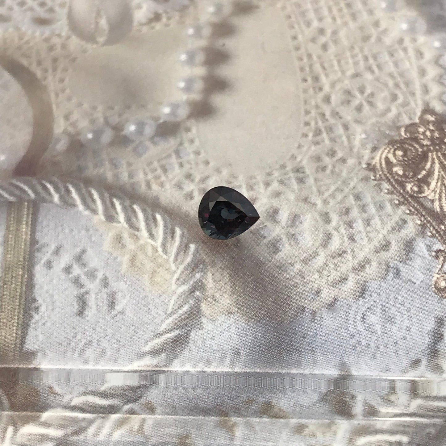 Natural Purple Blue Sapphire 1.16 carat 6.5 x 5.7 mm Pear Cut, Faceted Loose Gemstone Purple Violet Unmounted Gem