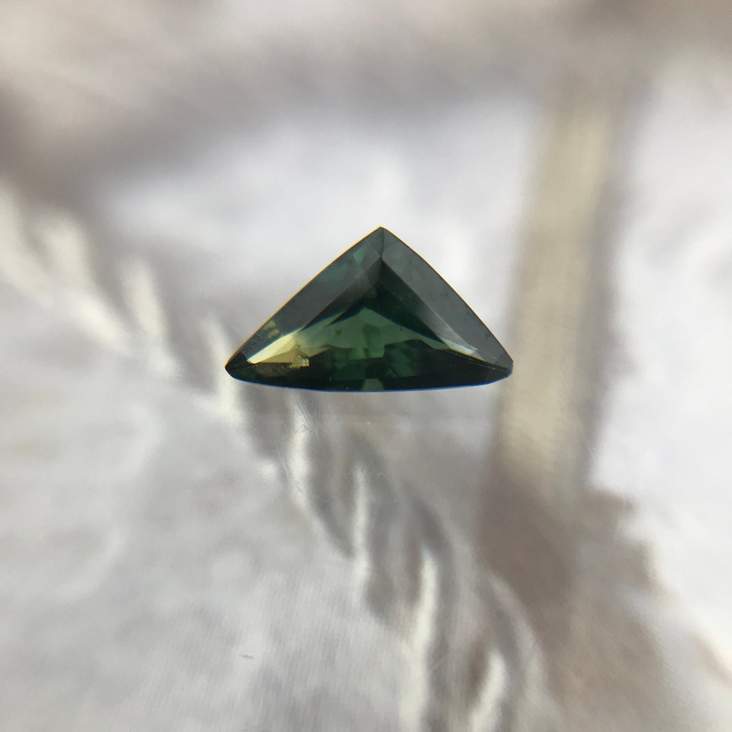 0.70 Carat Natural Sapphire 8x4.5mm - Green Blue Gemstone - Trillion Cut Corundum Gem Faceted Loose Unmounted