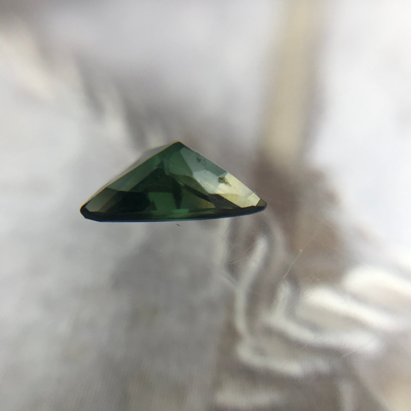 0.70 Carat Natural Sapphire 8x4.5mm - Green Blue Gemstone - Trillion Cut Corundum Gem Faceted Loose Unmounted