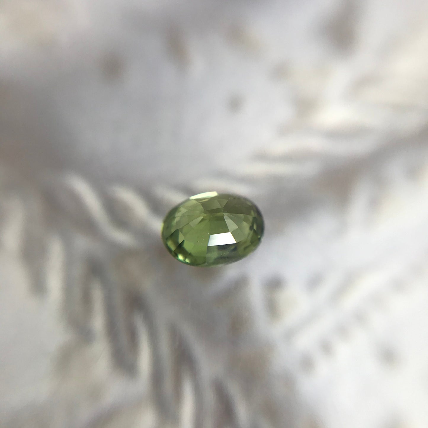 Natural Green Sapphire 5.4 x 4.1 Oval Cut 0.55 carat Corundum Faceted Loose Unmounted Gemstone Earth Mined Genuine Stone Yellowish Green