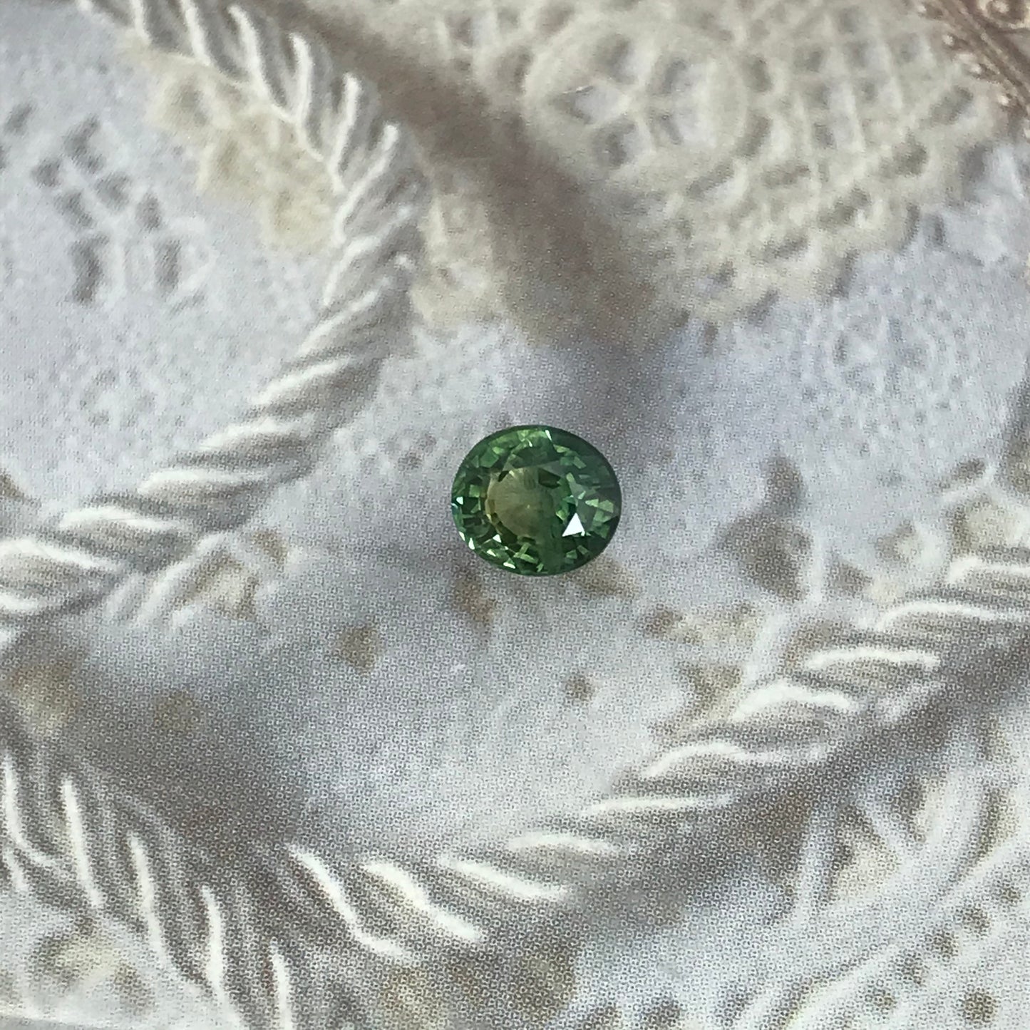 1 carat Natural Green Sapphire 6x5.3mm Oval Cut Corundum Faceted Loose Gemstone Stone Bluish Green