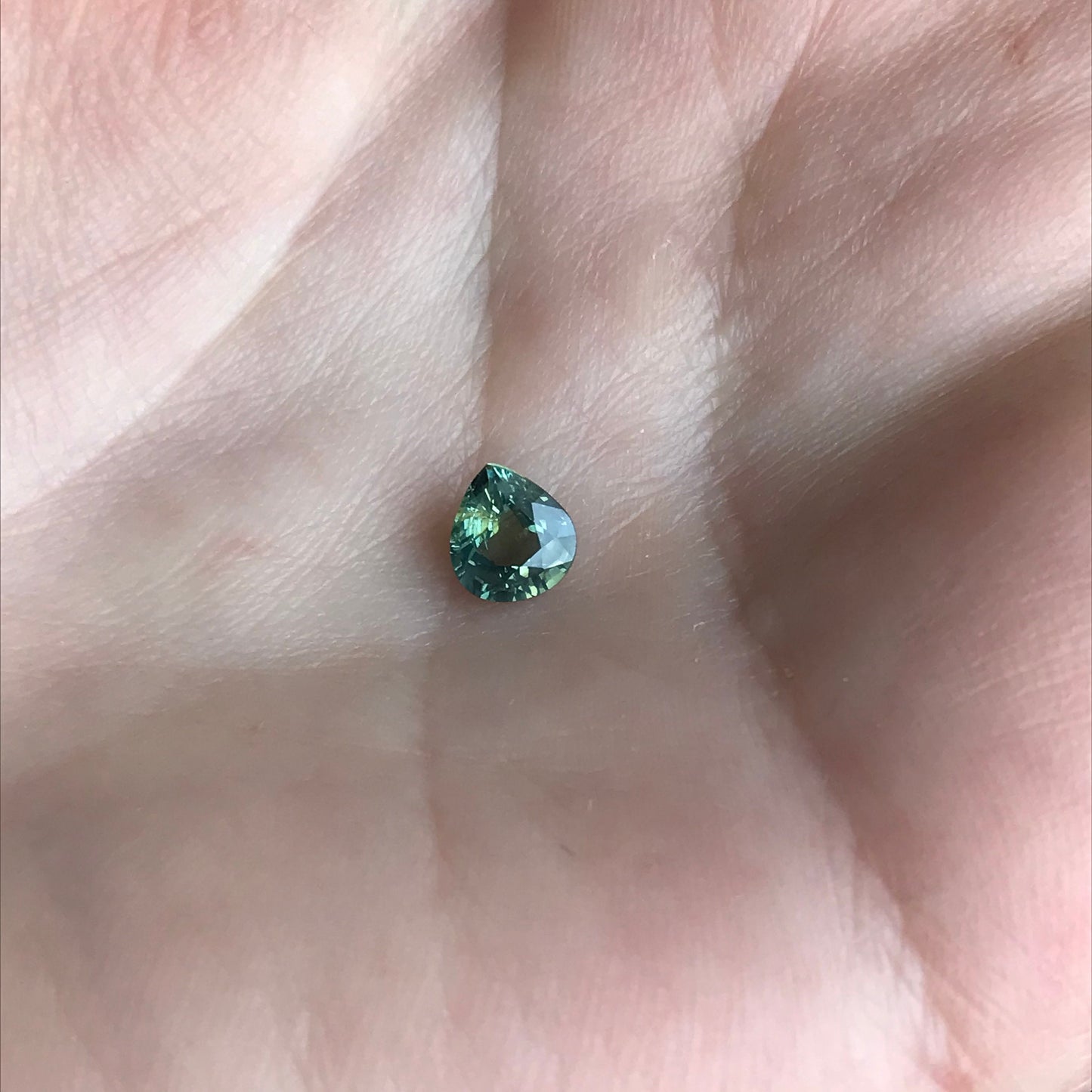 Natural Sapphire 6x5.5mm Fat Pear Cut 0.90 carat Green Blue Corundum Faceted Loose Unmounted Gemstone Earth Mined Genuine Stone