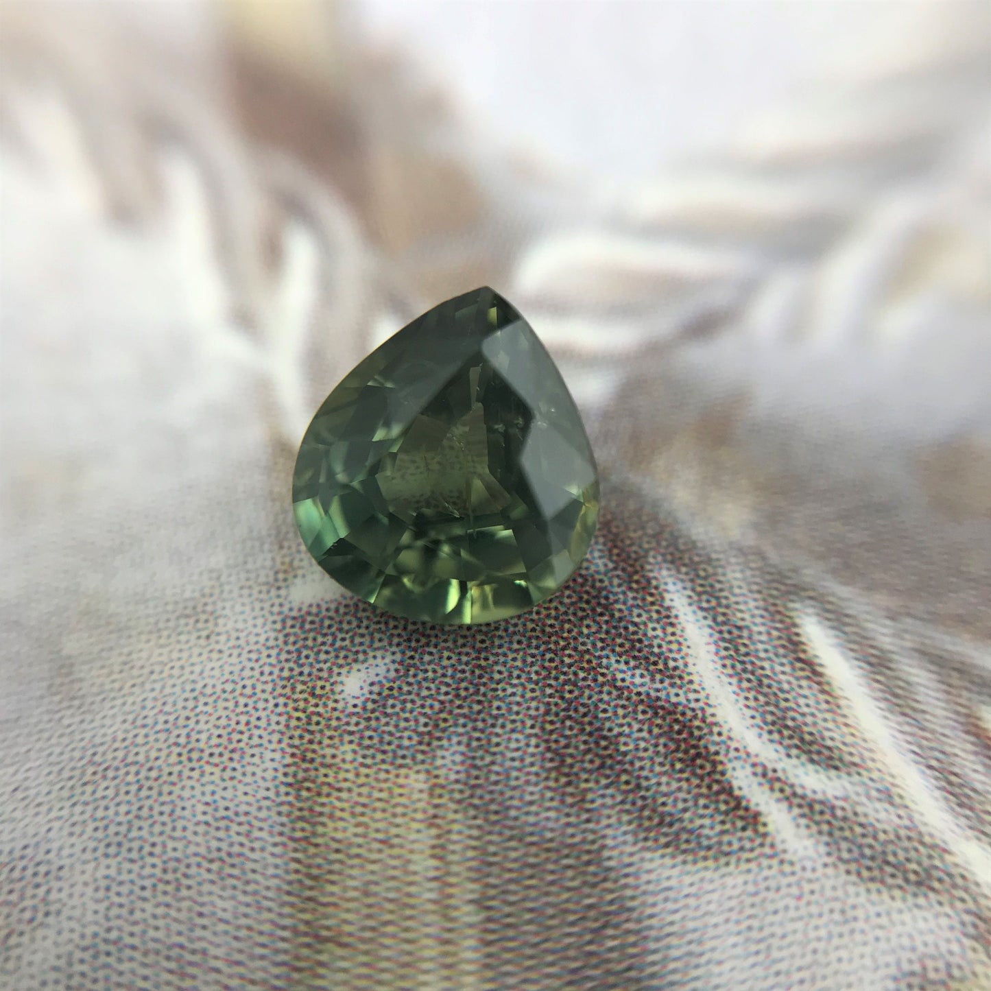 Natural Sapphire 6x5.5mm Fat Pear Cut 0.90 carat Green Blue Corundum Faceted Loose Unmounted Gemstone Earth Mined Genuine Stone