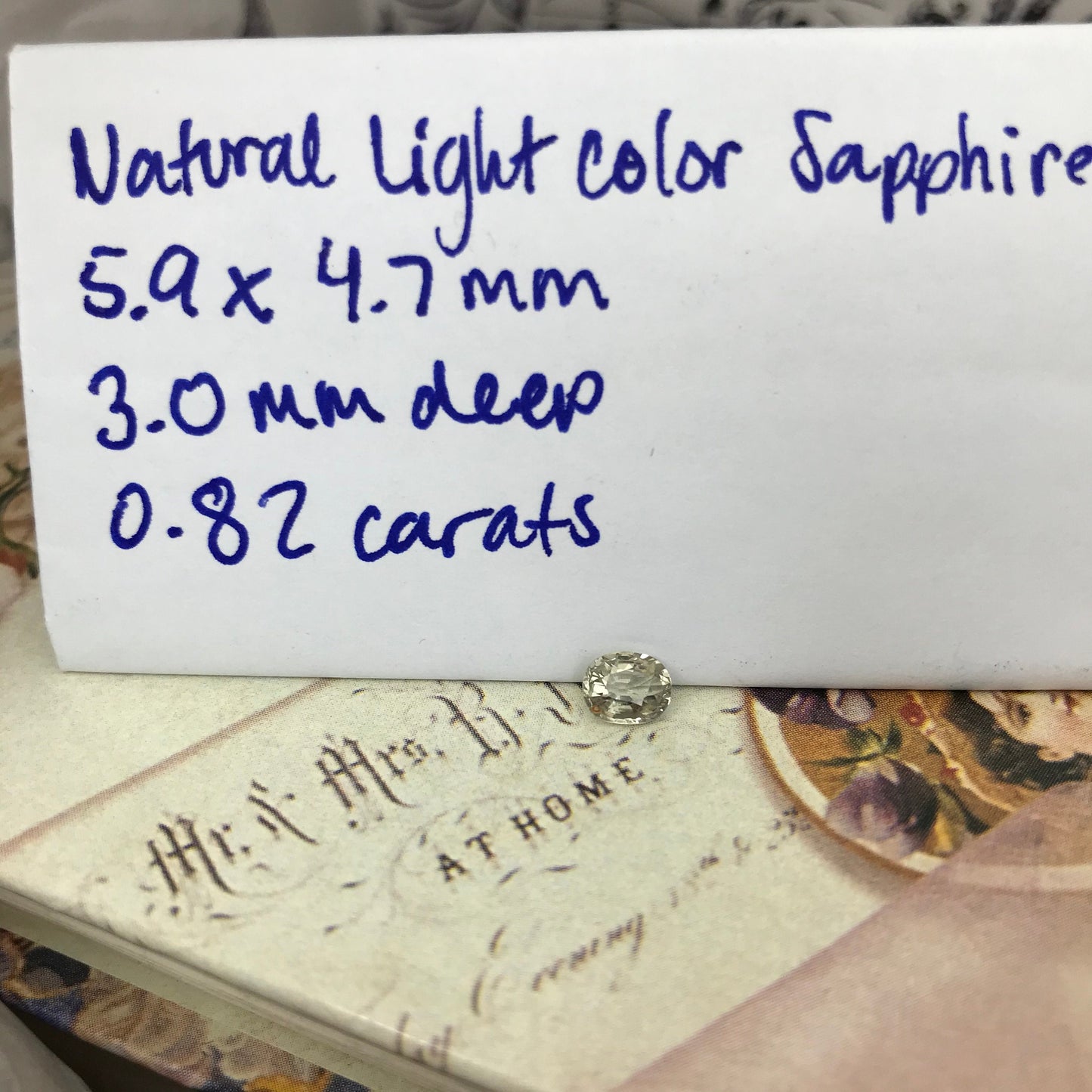 Natural Light Yellow Sapphire 0.82 cts 6x4.7mm Oval Corundum Gem Faceted Loose Likely 6x5mm