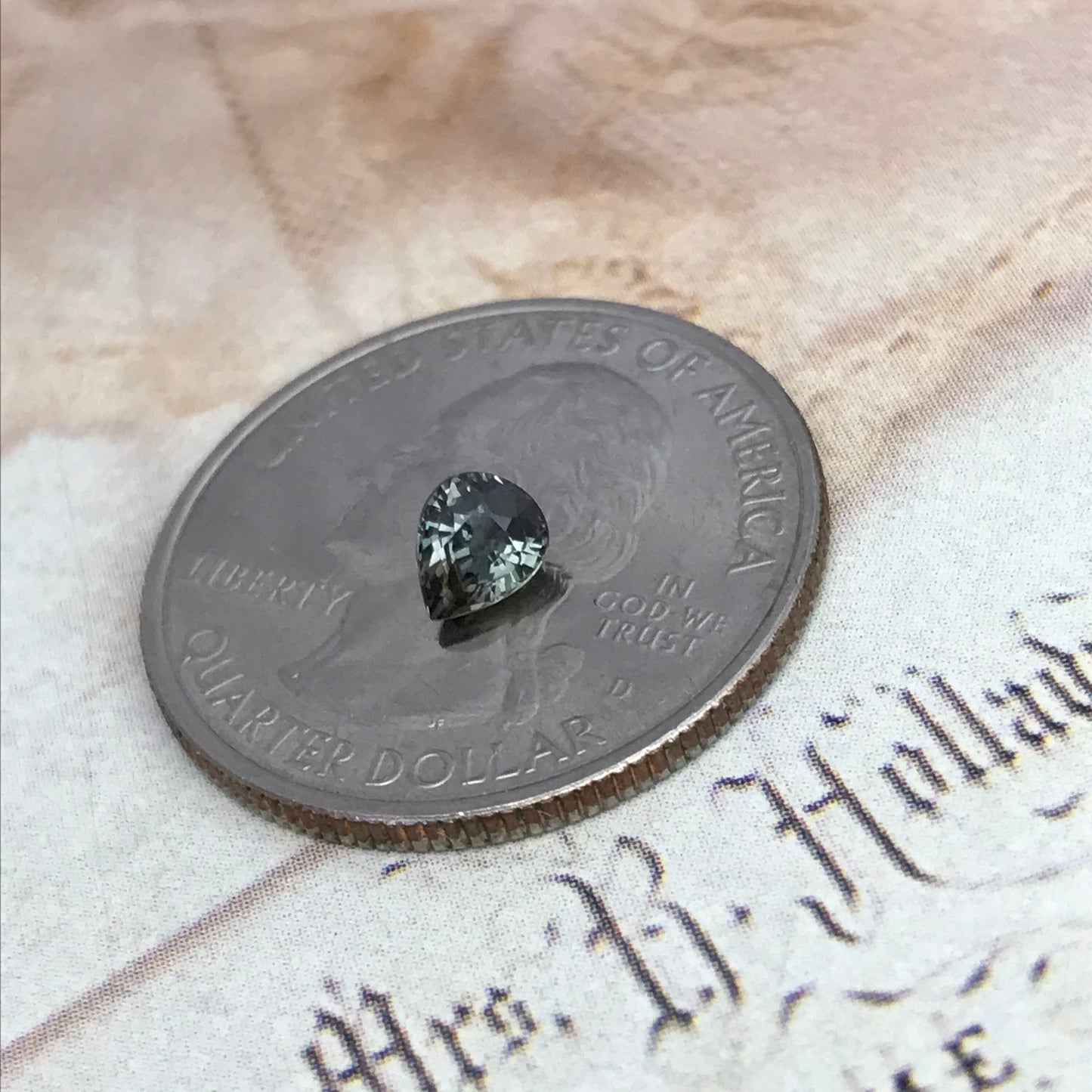 0.54 carat Natural Purple Sapphire 5.3x4.4 mm Pear Cut, Faceted Unmounted Gem